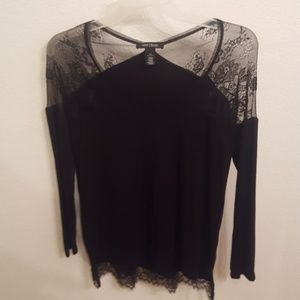 WHBM black tunic tee xs